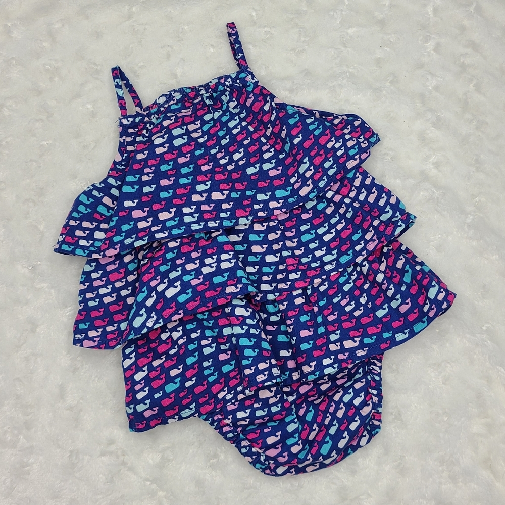 Vineyard Vines baby girl whale ruffle romper size 3-6 months - Picture 4 of 4